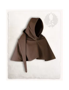 Gugel medieval de algodón marrón modelo Benson