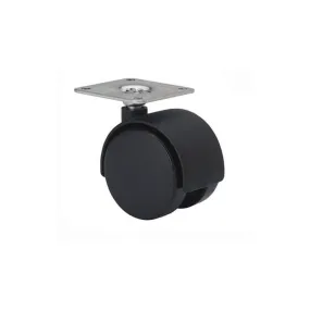Rueda doble giratoria 50mm, placa 50kg - Alex